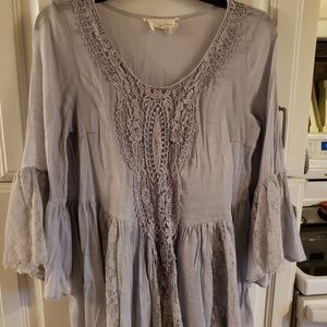 a'reve (M) lilac/grey flowy blouse